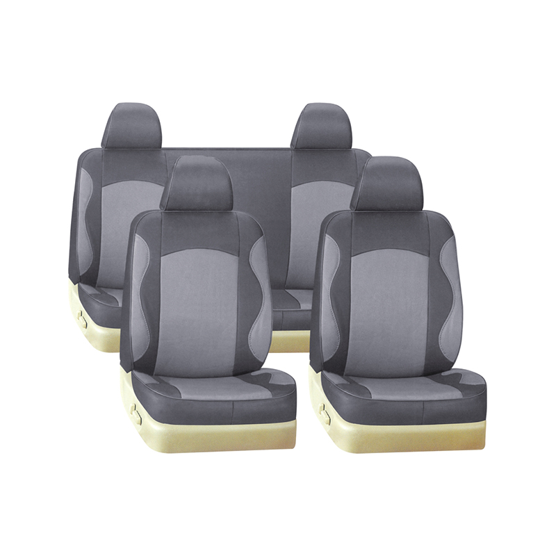LF-81079 Juego completo de fundas para asientos de automóvil grises con 5 reposacabezas